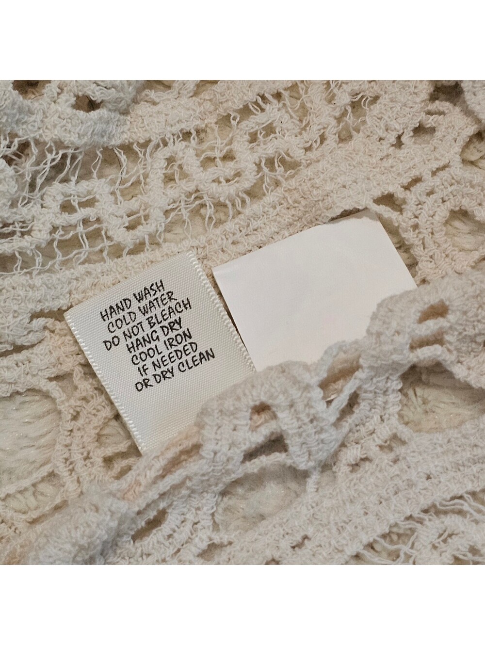 Adiva Off-White Crocheted Lace Top L NWOT - Picture 6 of 7